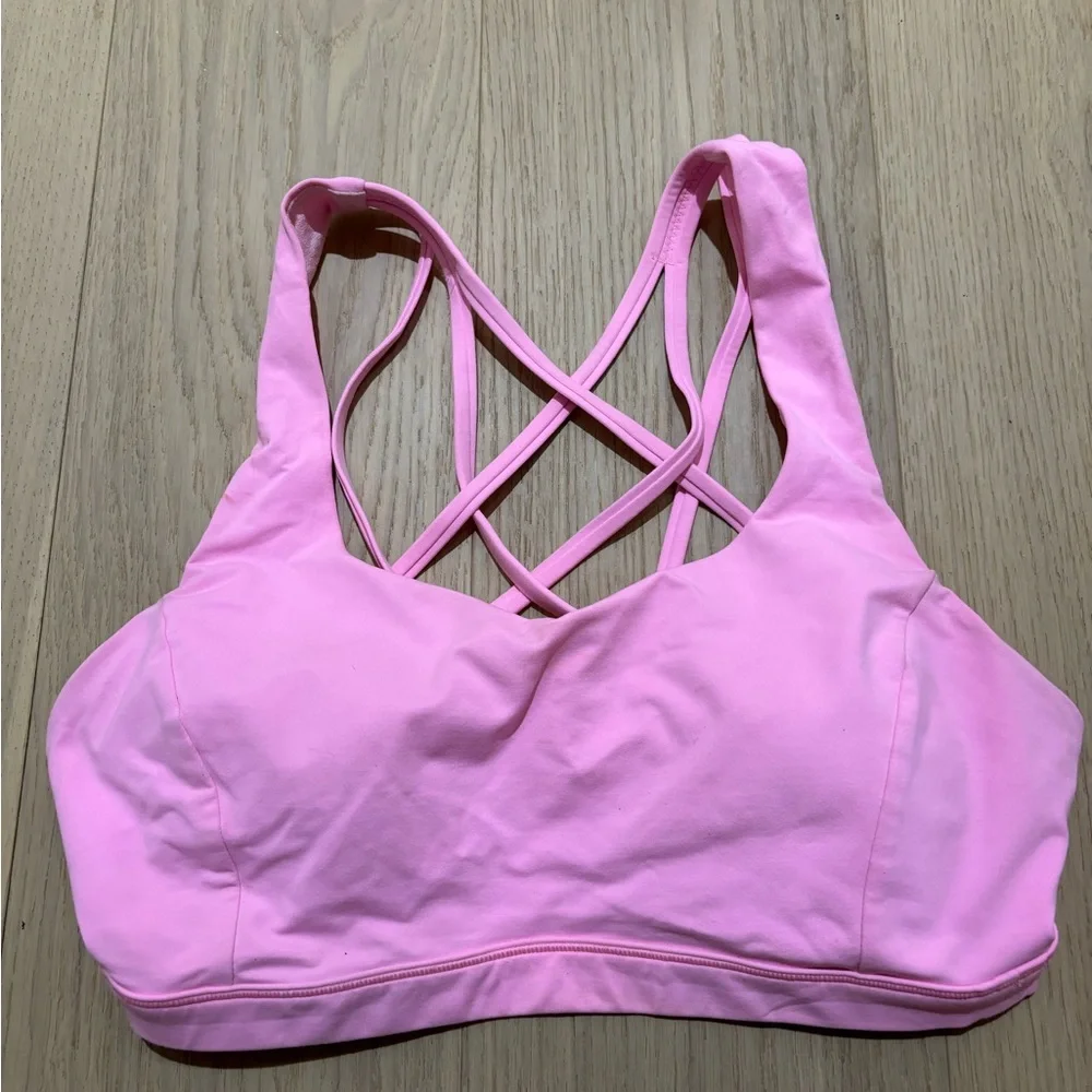 Lululemon Athletica Pink Crisscross Sports Bra - Picture 1 of 2